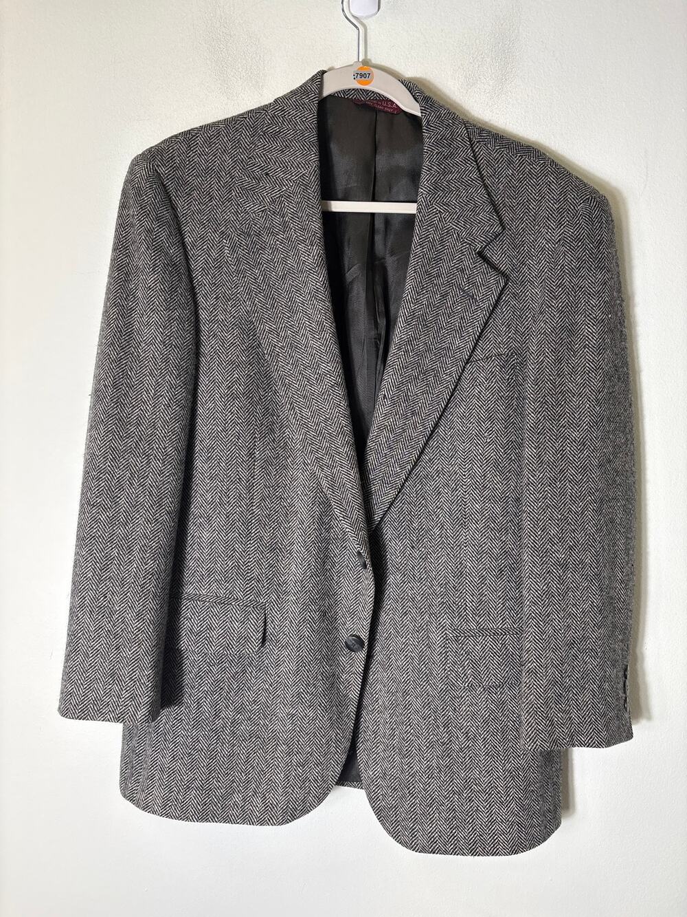 Mens Hanover Square Black Houndstooth Sports Jacket Custom